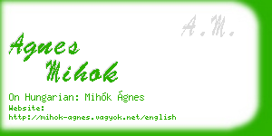 agnes mihok business card